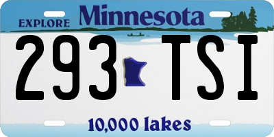MN license plate 293TSI