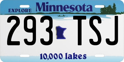MN license plate 293TSJ