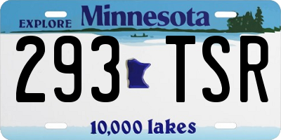 MN license plate 293TSR