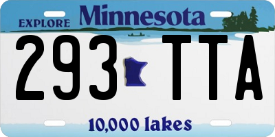 MN license plate 293TTA
