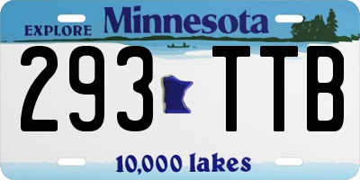 MN license plate 293TTB