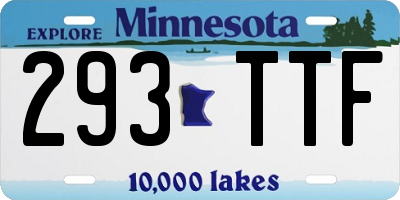 MN license plate 293TTF