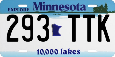 MN license plate 293TTK