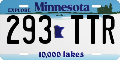 MN license plate 293TTR