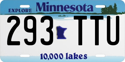 MN license plate 293TTU