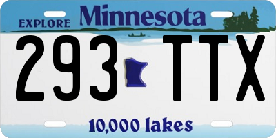 MN license plate 293TTX