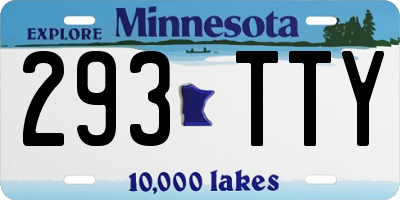 MN license plate 293TTY