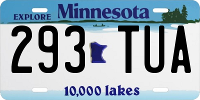 MN license plate 293TUA