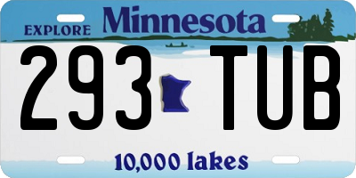 MN license plate 293TUB