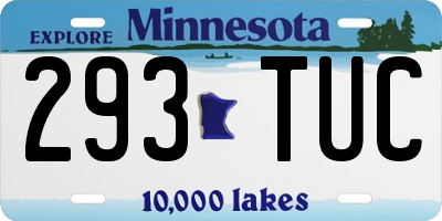 MN license plate 293TUC