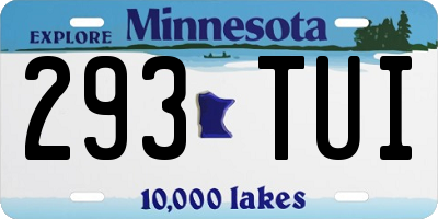 MN license plate 293TUI
