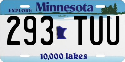 MN license plate 293TUU