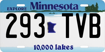 MN license plate 293TVB
