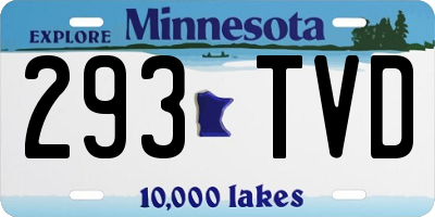 MN license plate 293TVD