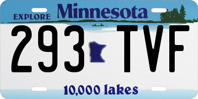 MN license plate 293TVF
