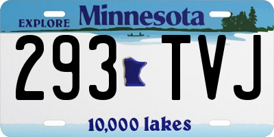MN license plate 293TVJ