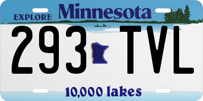 MN license plate 293TVL