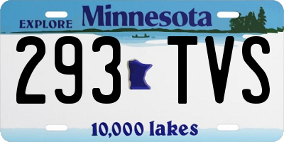 MN license plate 293TVS