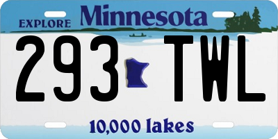 MN license plate 293TWL