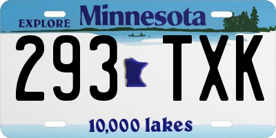 MN license plate 293TXK