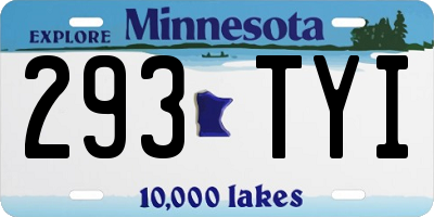 MN license plate 293TYI