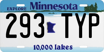 MN license plate 293TYP