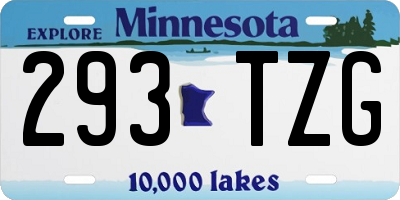 MN license plate 293TZG