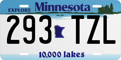 MN license plate 293TZL