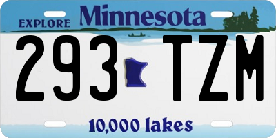 MN license plate 293TZM