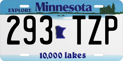 MN license plate 293TZP
