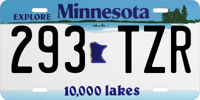 MN license plate 293TZR