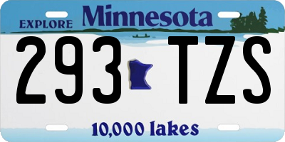 MN license plate 293TZS