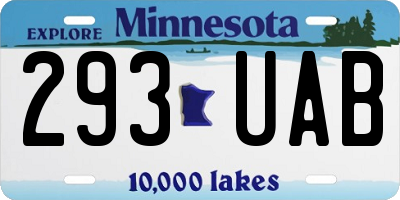 MN license plate 293UAB