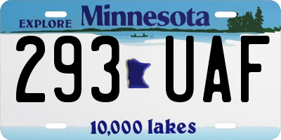 MN license plate 293UAF