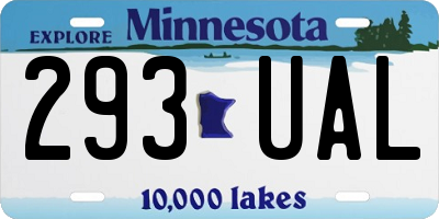 MN license plate 293UAL