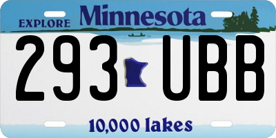 MN license plate 293UBB