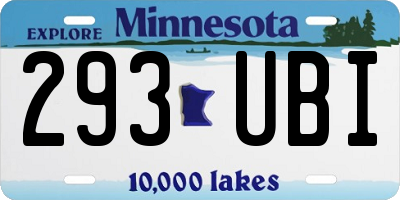 MN license plate 293UBI