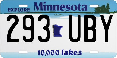 MN license plate 293UBY