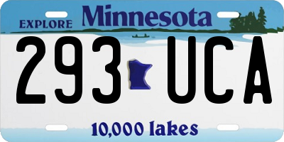 MN license plate 293UCA