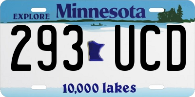 MN license plate 293UCD