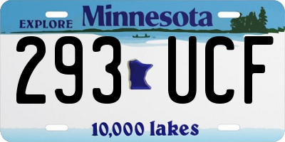 MN license plate 293UCF
