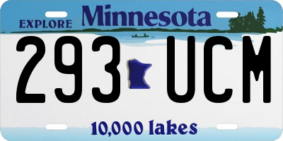 MN license plate 293UCM