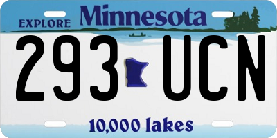 MN license plate 293UCN