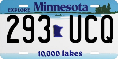 MN license plate 293UCQ