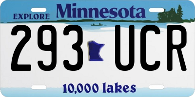 MN license plate 293UCR