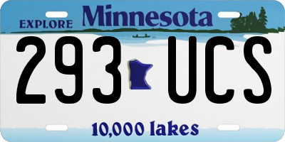 MN license plate 293UCS