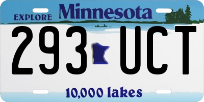 MN license plate 293UCT