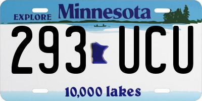 MN license plate 293UCU