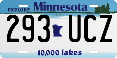 MN license plate 293UCZ