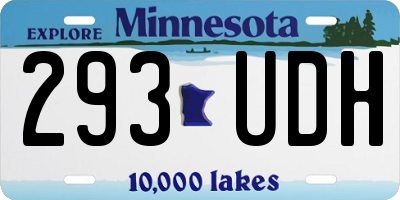 MN license plate 293UDH